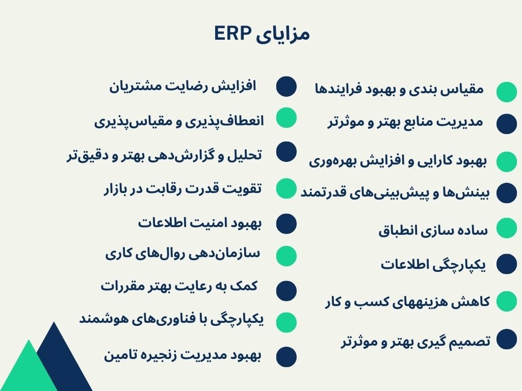 مزایای ERP چیست