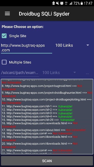 ابزار Droid SQLi spyder